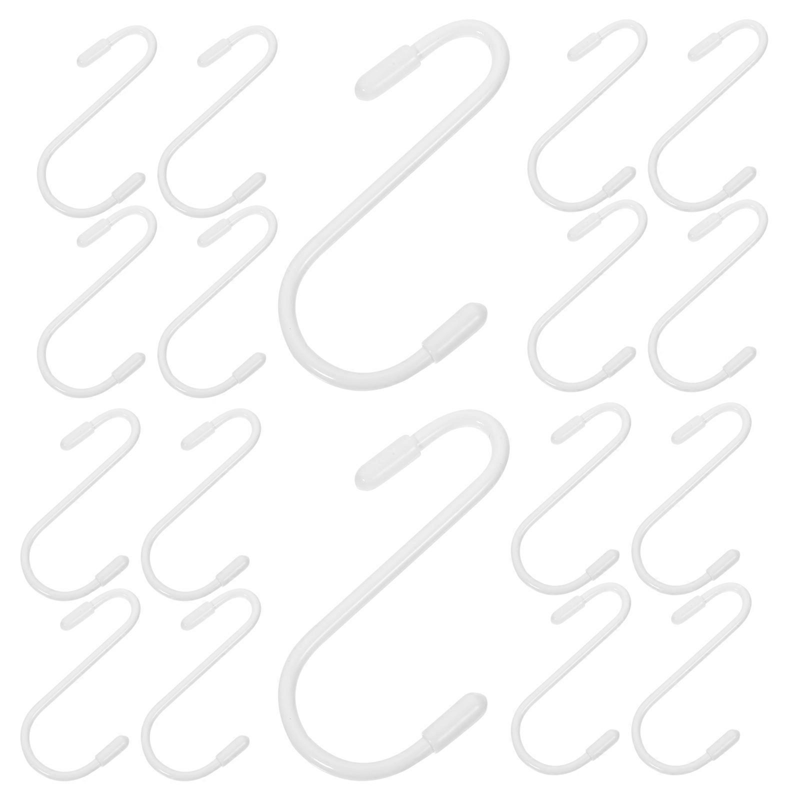 Heavy Duty S Hooks Small Hooks for Hanging 108Pcs White Iron Material