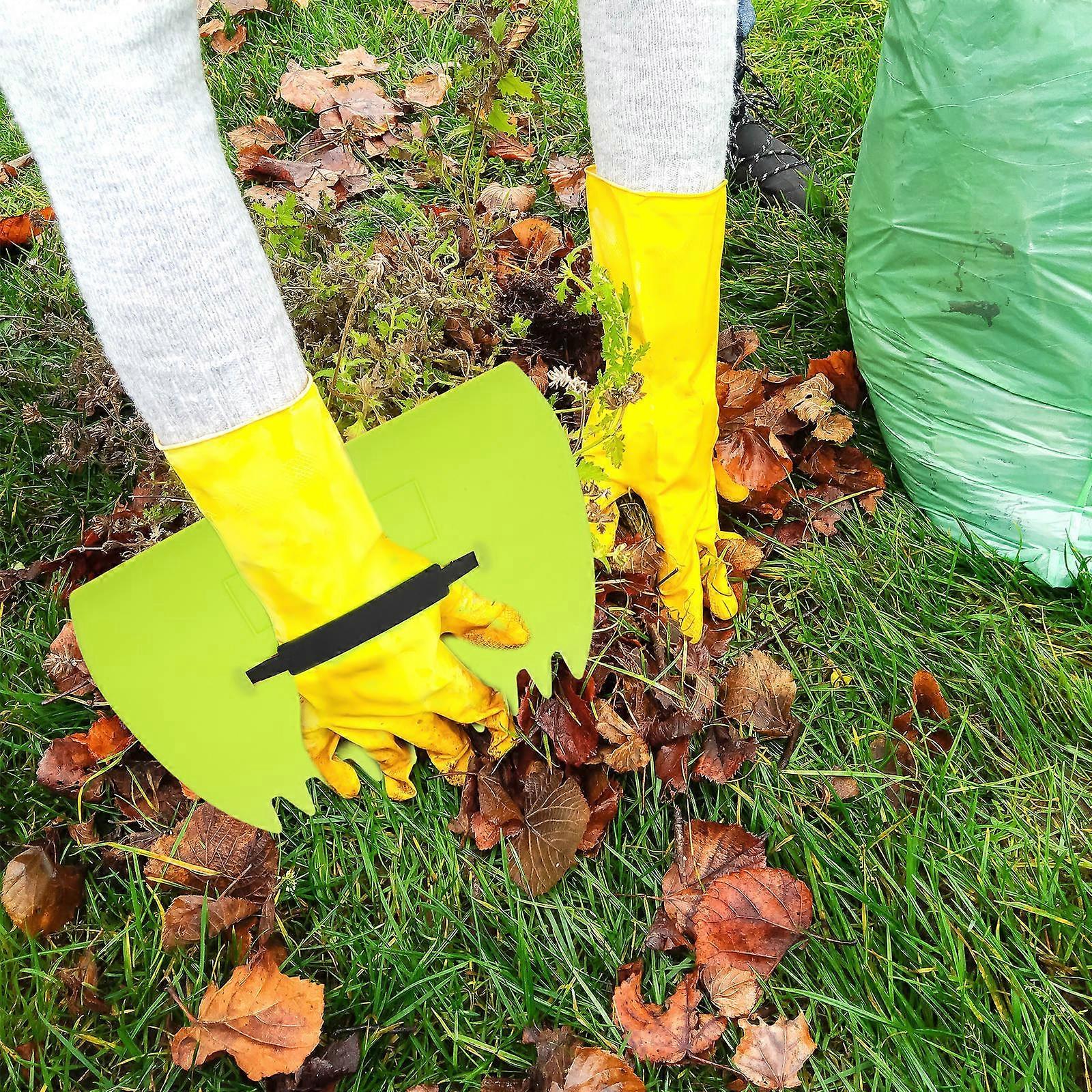 1Pc Leaf Rake Steel Rakes Practical Garden Cleaning Tools for DIY Home Farm Gardening Green