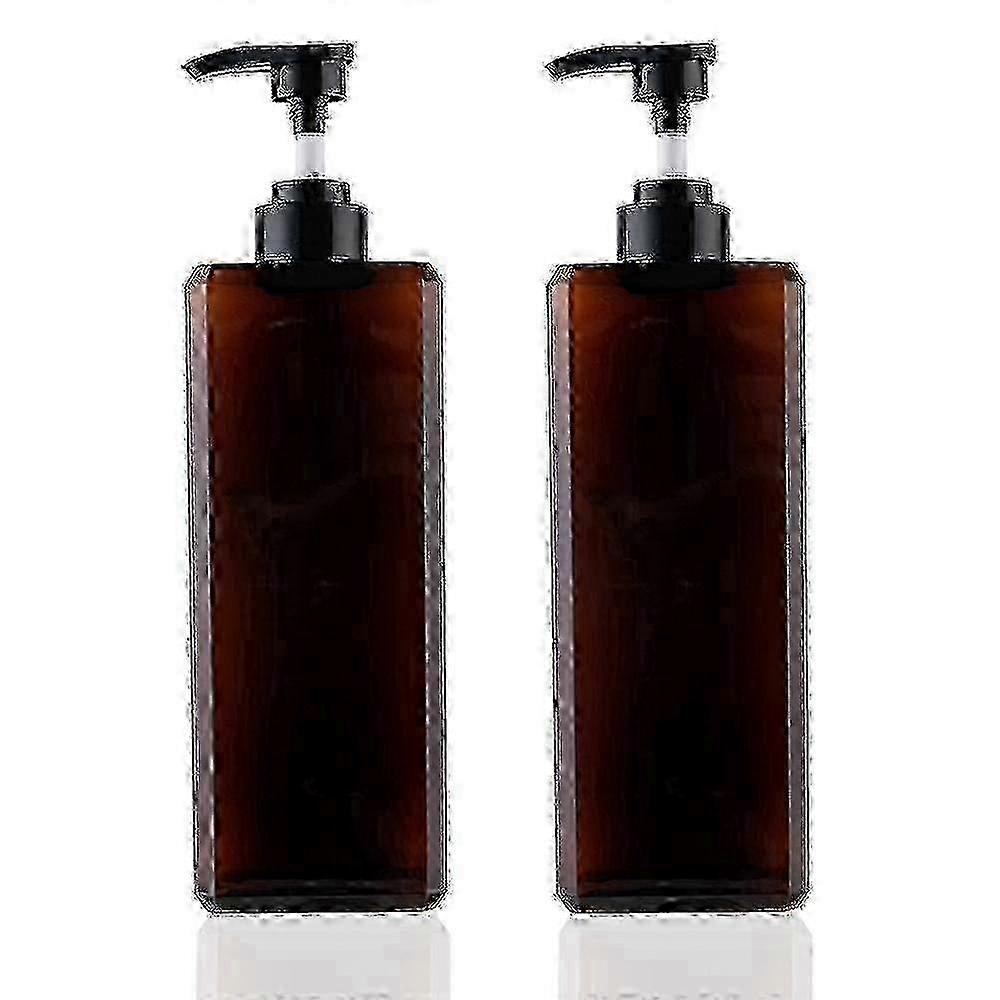 2025 2pack 1000ml Pump Bottle Dispenser Refillable Square Dispenser Empty Pump Bottle For