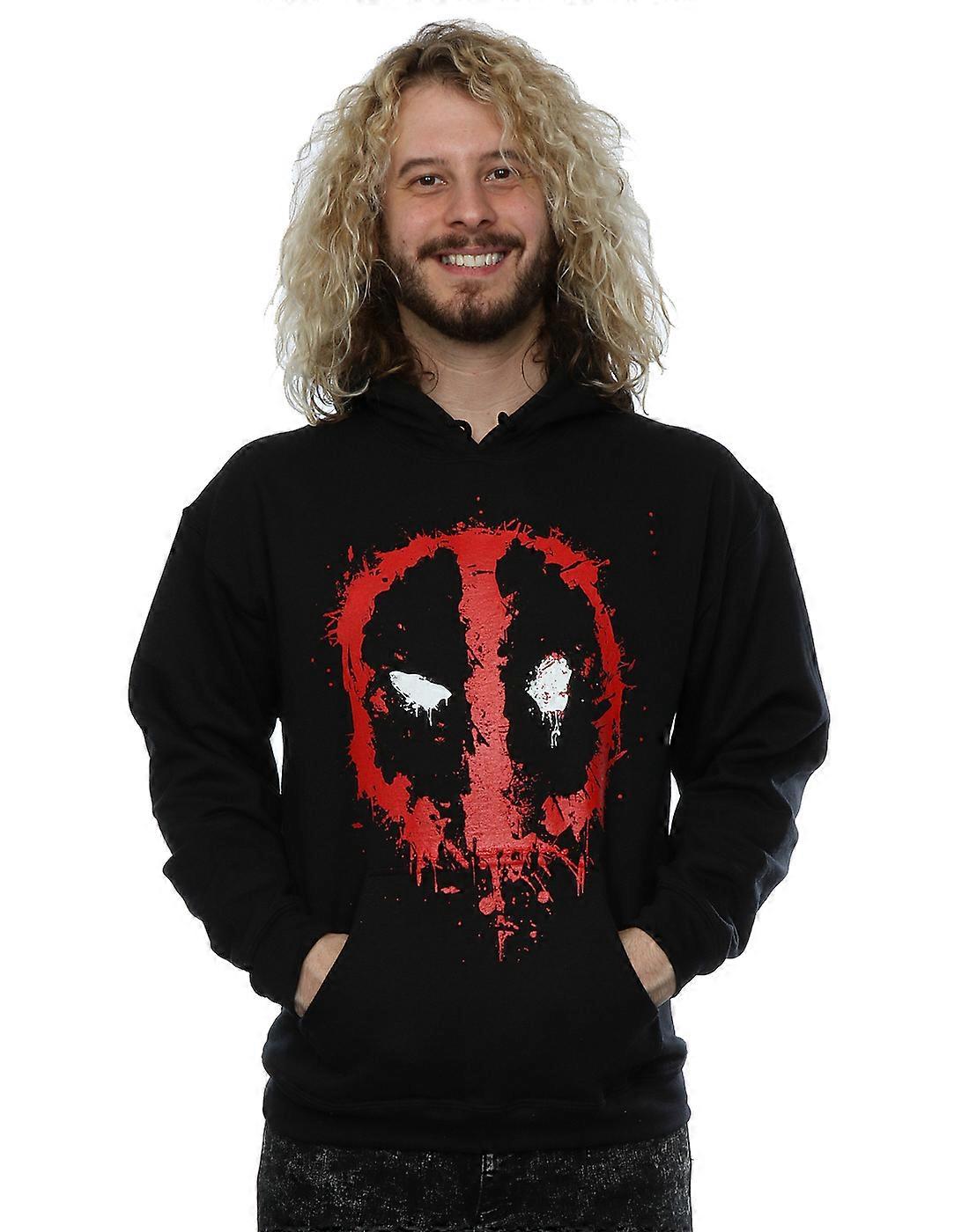 Bewundern Sie Männer Deadpool Splat Gesicht Hoodie