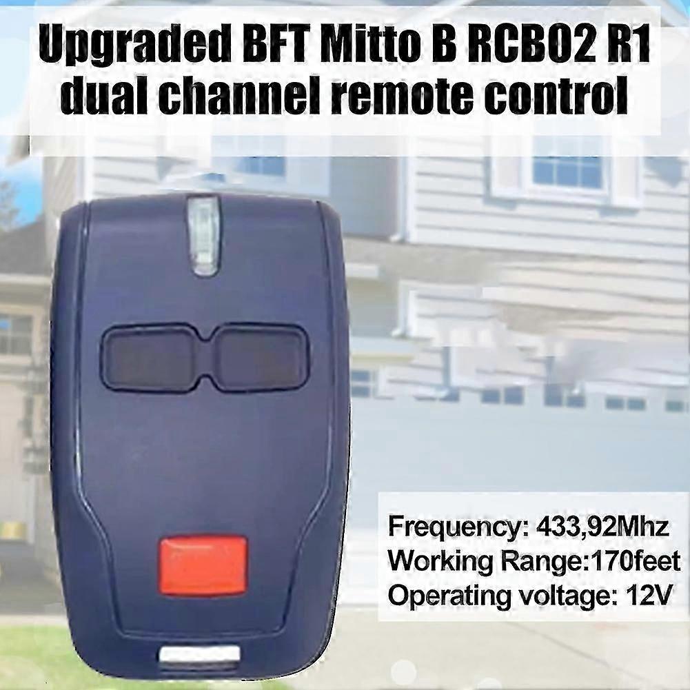 2 Button Remote Control 433MHz Rolling Code Garage Door Gate Remote Control for BFT MITTO 2 MITTO 4