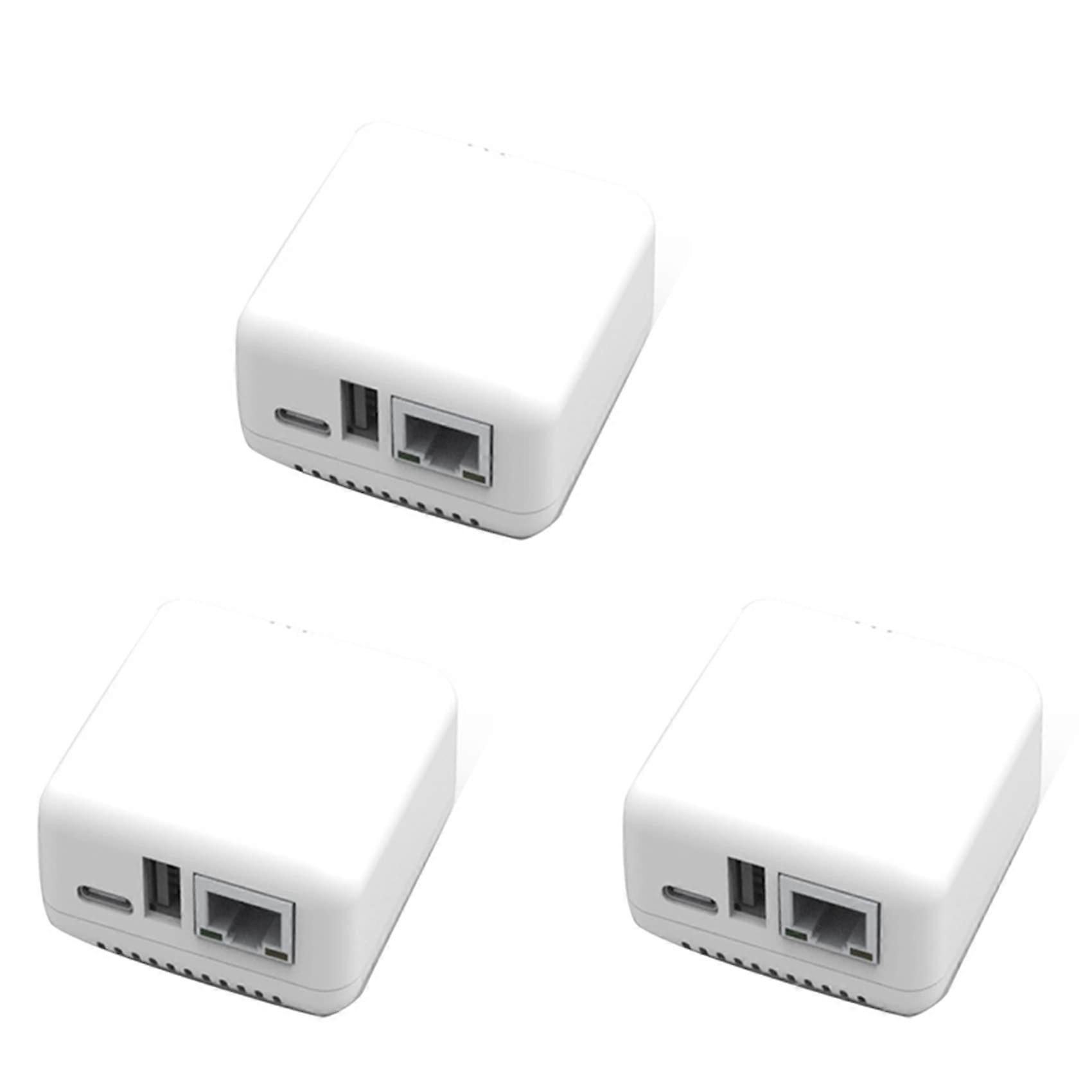 3X Mini NP330 USB 2.0 Network Print Server Speed Printing and MultiDevice Sharing