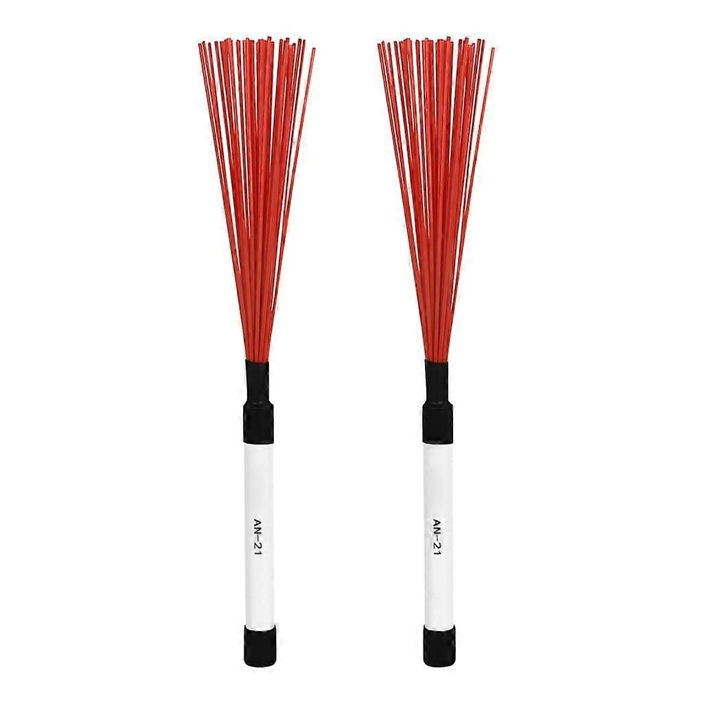 2Pcs Nylon Drum Brushes for Jazz Drummers and Acoustic Percussion with Precise Play Control