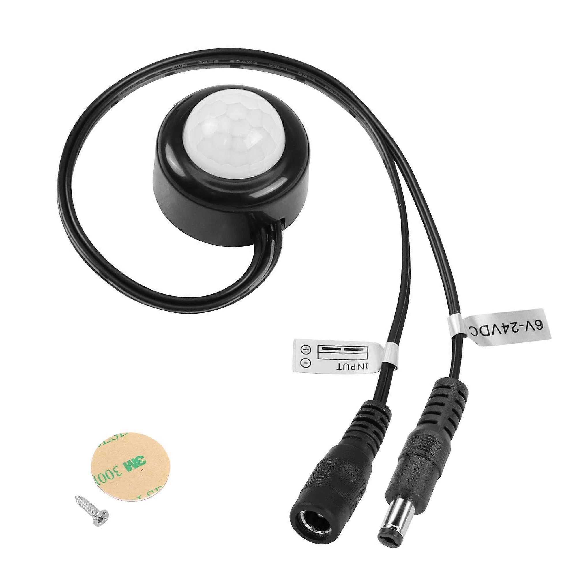 PIR Motion Sensor Switch DC 6V24V Wide Angle Infrared Detector with Adjustable Delay for LED Lights