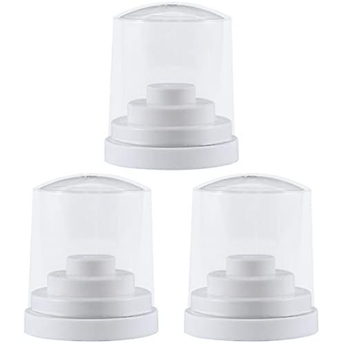 FRCOLOR 3 Pcs 48Hole Nail Drill Bits Holder Case Nail Bit Organizer Multicolor White