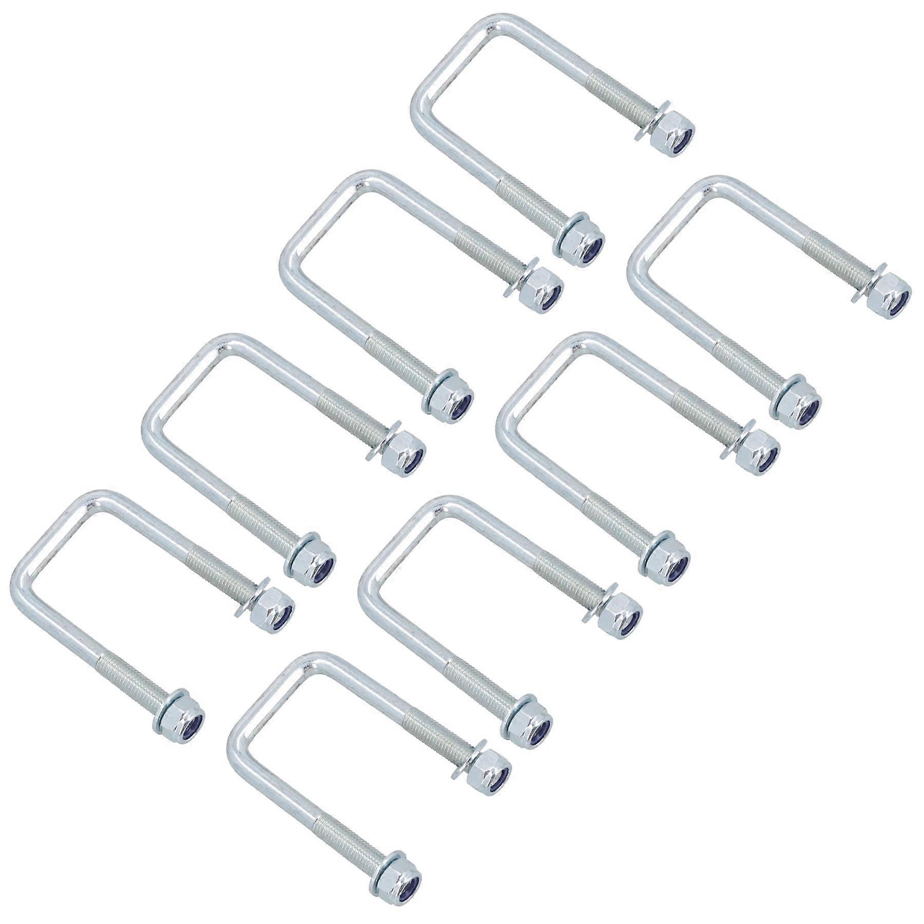 8 Single Parabolic Leaf Spring High Tensile U Bolt / Nuts For Ifor Williams Trailers