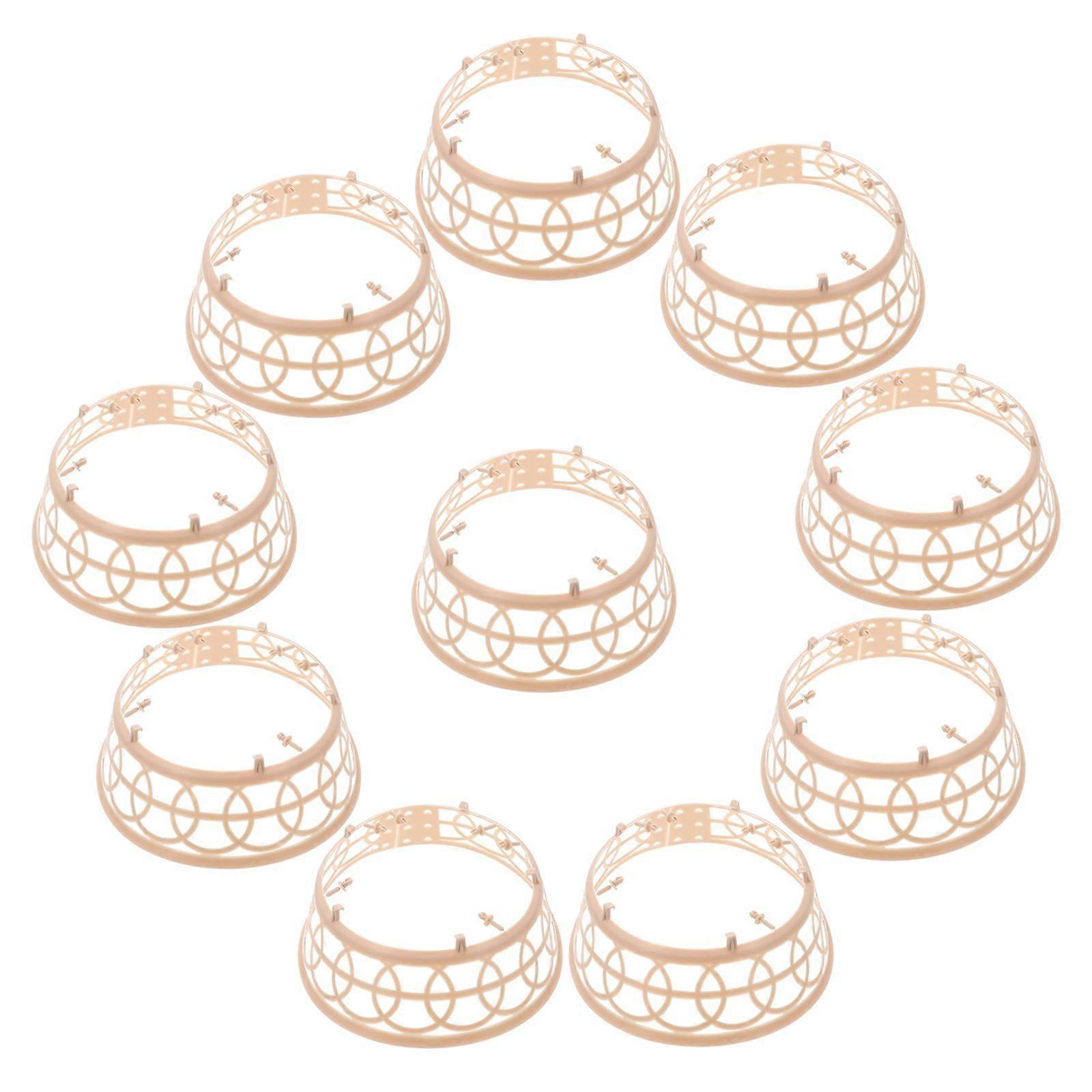 10pcs Braided Hat Inner Hoops Headwear Plastic Hat Ring Inner Hat Racks