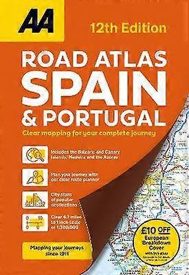 AA Road Atlas Spain & Portugal