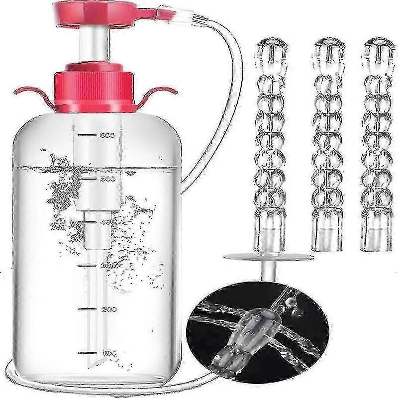 anal cleaning device with manual press bottle