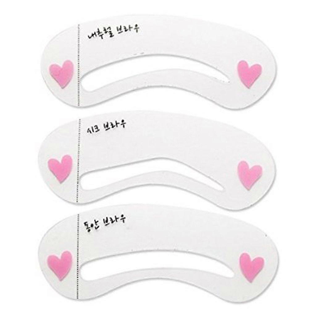 Eyebrow Stencil Shaping Kit with Reusable Brow Templates for Fast Makeup and Three Style Options