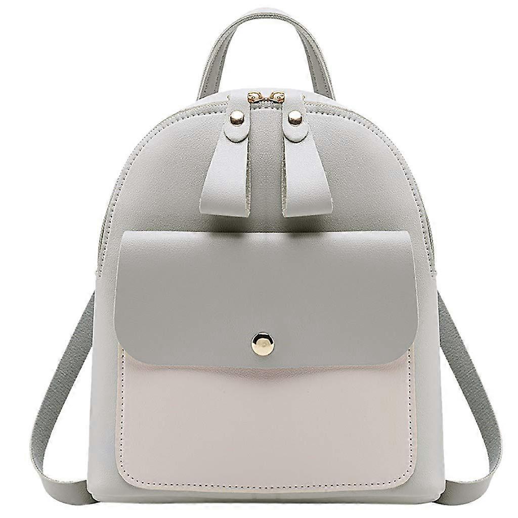 Grey One Strap Backpack Purse for Women, Compact Travel Bag with Multiple Compartments