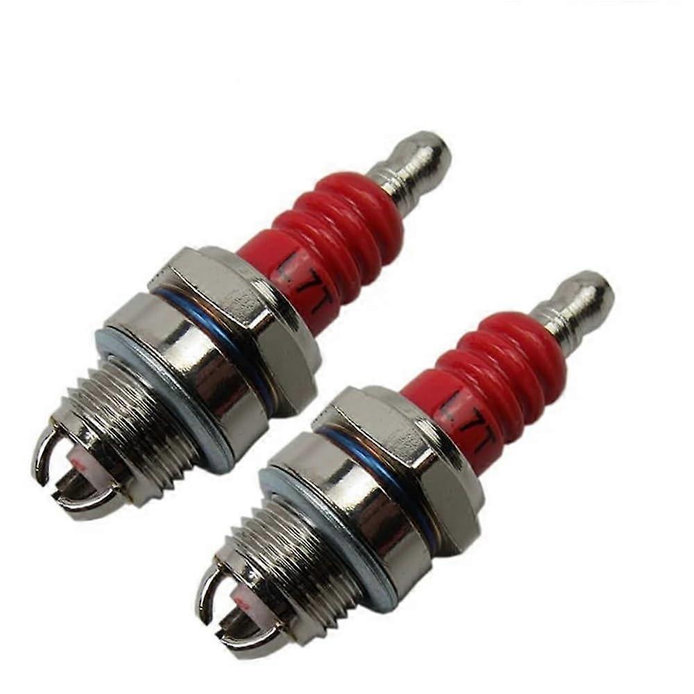 L7T Spark Plug for 2Stroke Engine Chainsaw 25005200 Boost Ignition Efficiency 2pcs Red