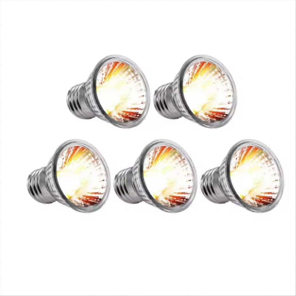 5PCS UVA+UVB Reptile Heating Light Bulb Basking UV Light Bulbs 75W