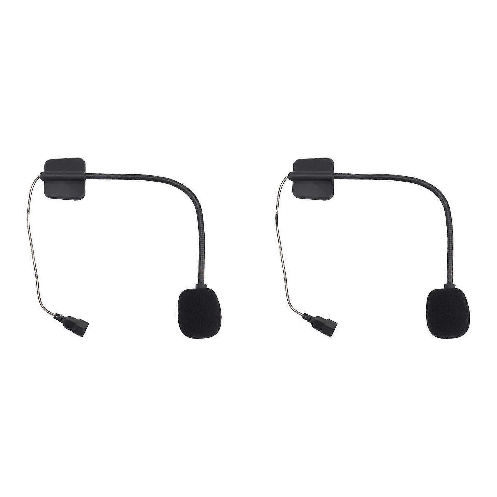 Suitable For Cardo Packtalk Edge, 2X Motorcycle Bluetooth Intercom Hard Cord Microphone