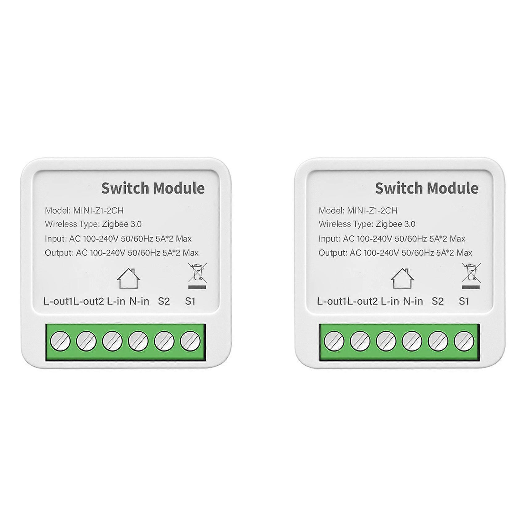 2X 2-Way on/Off Switch Graffiti Smart ZigBee Smart 2-Way on/Off Switch Mini Concealed Box Switch