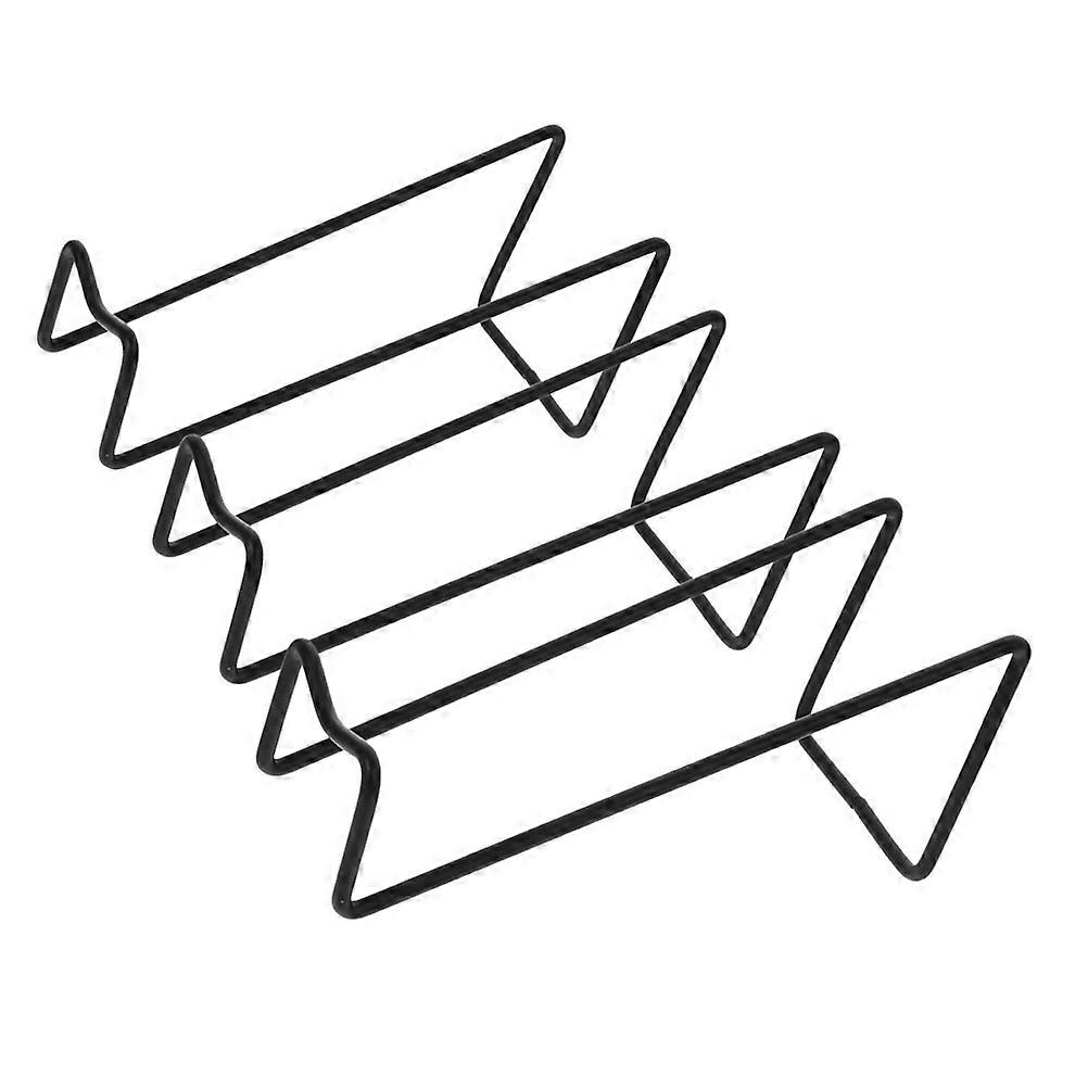 3Pcs Iron Holder for Storage Black Minimalist Rack