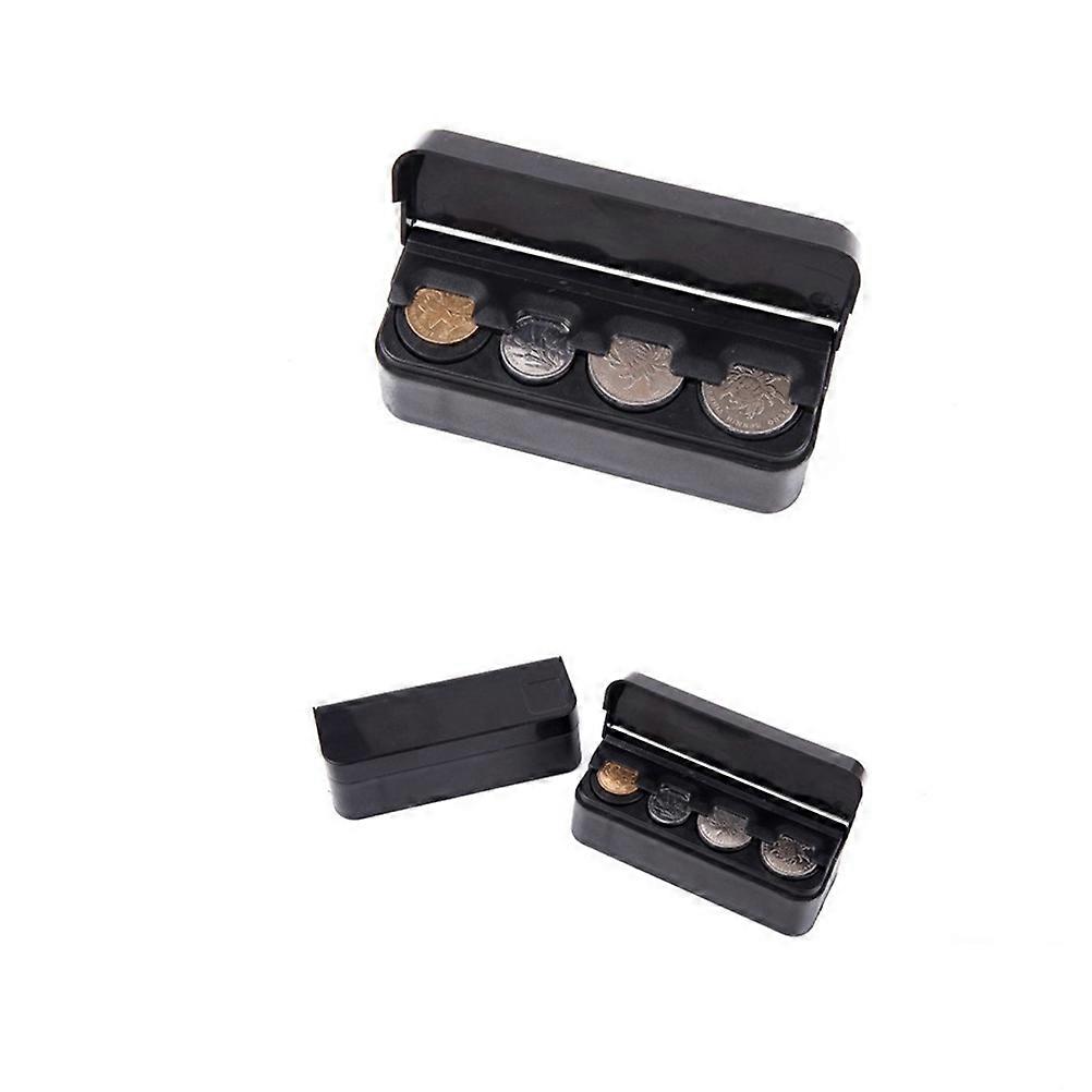 Coin Box for Car Case Black Loose Change Storage Holder