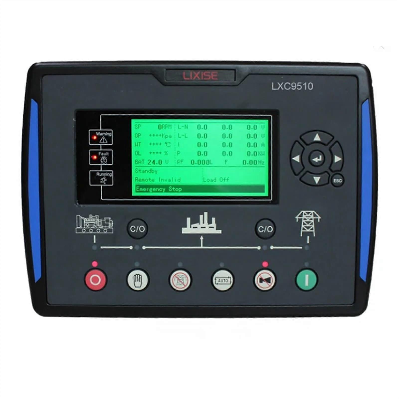 LXC9510 Generator Set Controller with Automatic Start Stop LCD Display and Gold Panel Finish