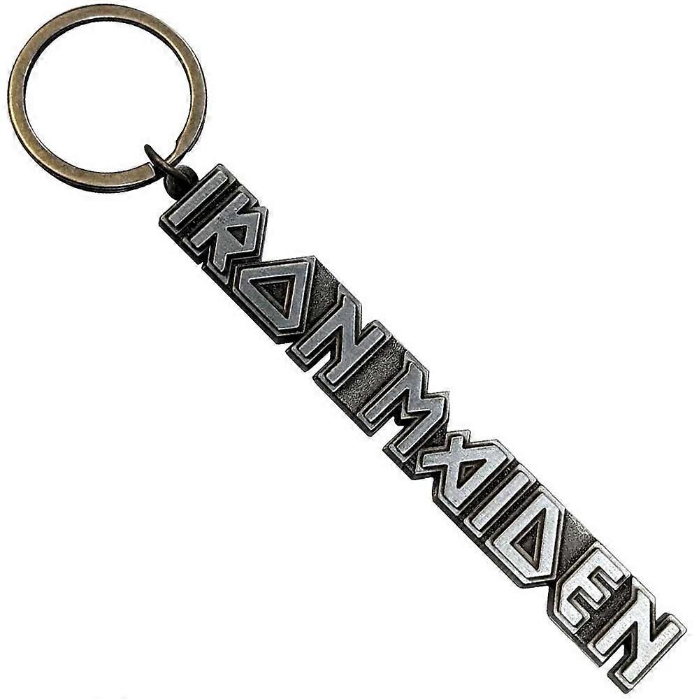 Iron Maiden Keyring Classic Silver Band Logo Keychain