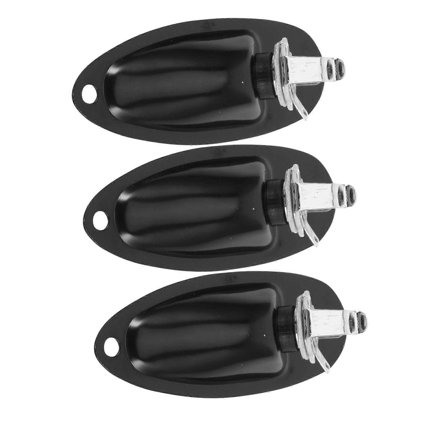 3pcs Guitar Output Jack Socket Plate Set for Quick  and Secure Cable Connection