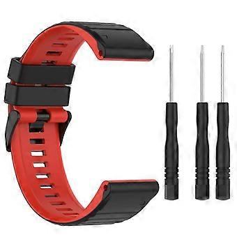 26mm Silicone Watch Strap for Garmin Fenix 7X 6X Pro – Sweat‑Resistant Flexible Sport Band Replacement