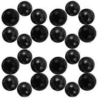 Olhos de plástico preto para bonecas de pelúcia, 30 unidades, olhos artificiais para brinquedo decorativo.
