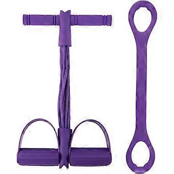 21 Fitness Resistance Bands-6 Tube Pedal Ankle Puller, Multifunction Tension Rope, Pedal Resistance Band with Handle Sit Up Exercise Equipment Home