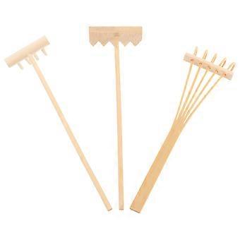 3 Pcs Mini Rakes Tool For Zen Garden Sand Bamboo Tabletop Meditation Feng Shui Decor For Home Office