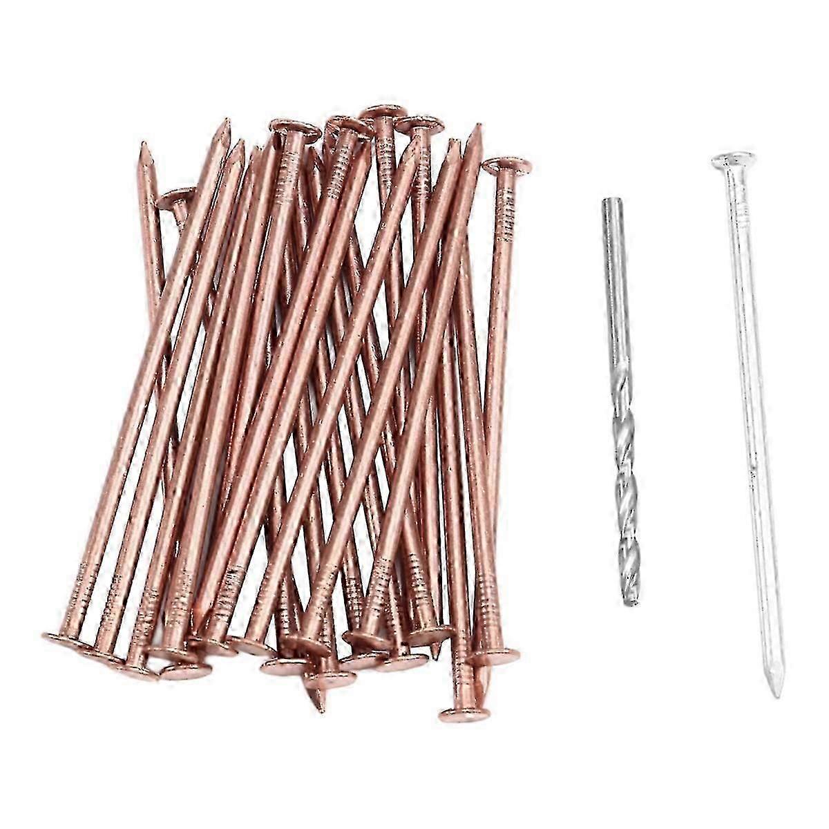 25 pregos de cobre para derrubar árvores, pregos de cobre puro de 3,5 polegadas.