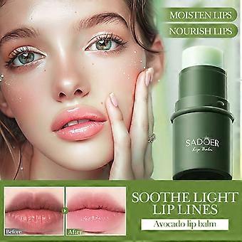 Organic Lip Balm Avocado Flavor Moisturizing Lip Balm Lines Dry Fades Lip Care Priming Makeup J5q3