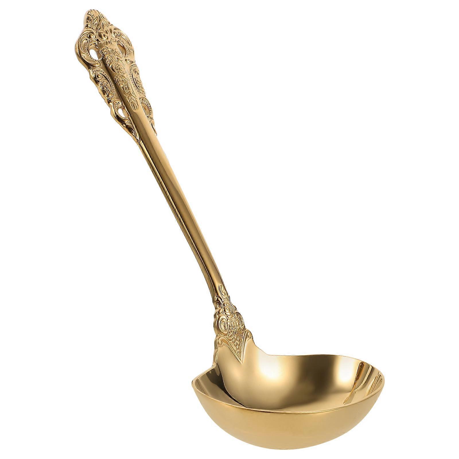 Metal Ladle Serving Spoon Rust Resistant Comfortable Grip 1Pack