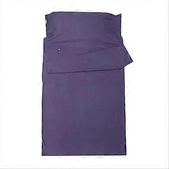 Forro de saco de dormir 115x210cm, portátil, em poliéster respirável, ideal para camping, viagens e hotéis.