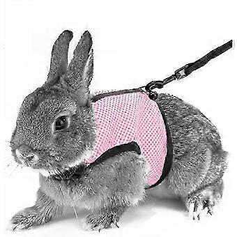 Soft Harness with Leash for Small Pets, S, Pink