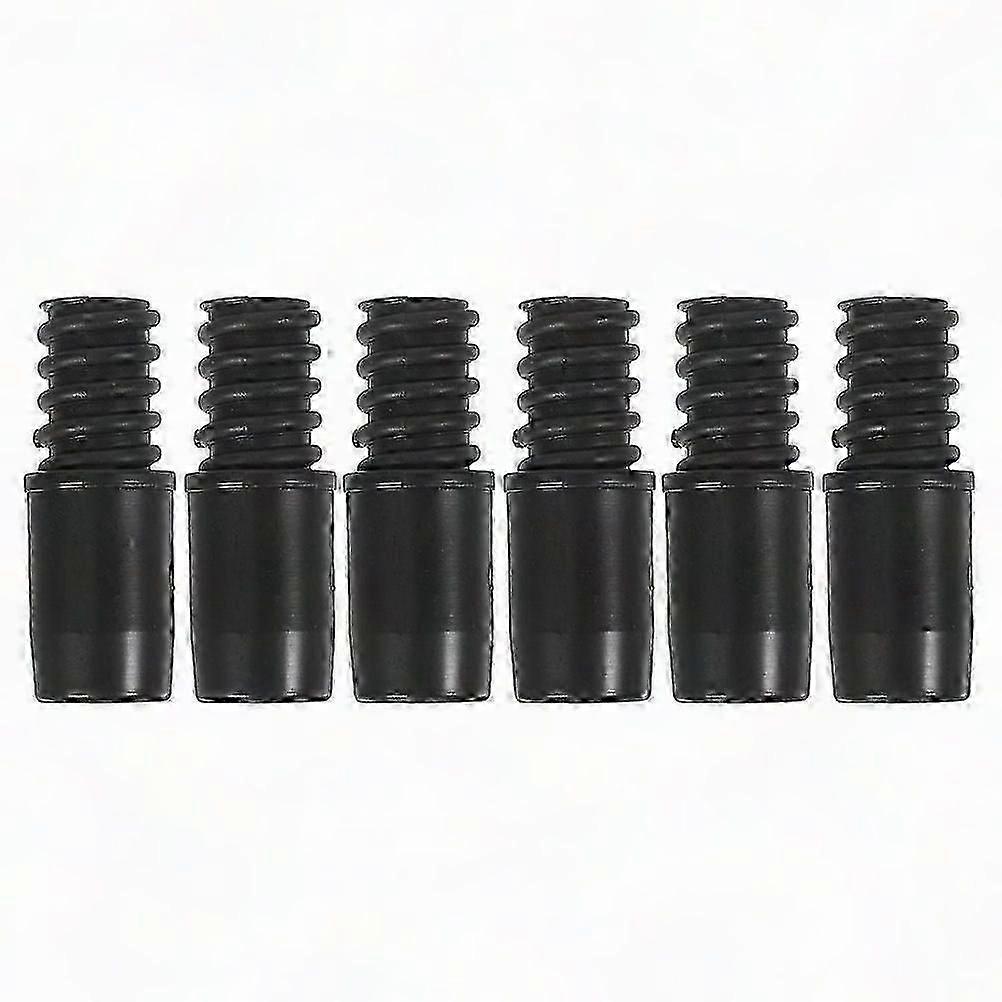 6pcs Replacement Tail Adapter Threaded Tip for Repair Mop Handle Pole Handle
