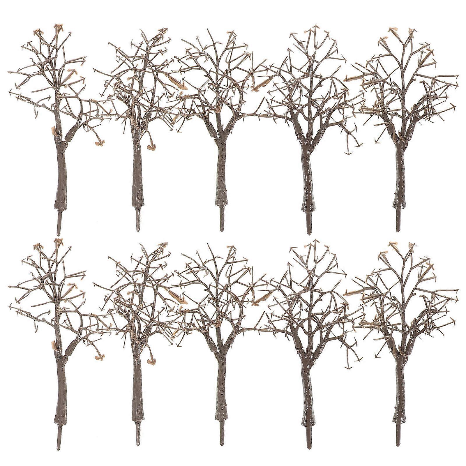 Sand Table Model Tree Plastic Tree Trunks for Architecture 10Pcs