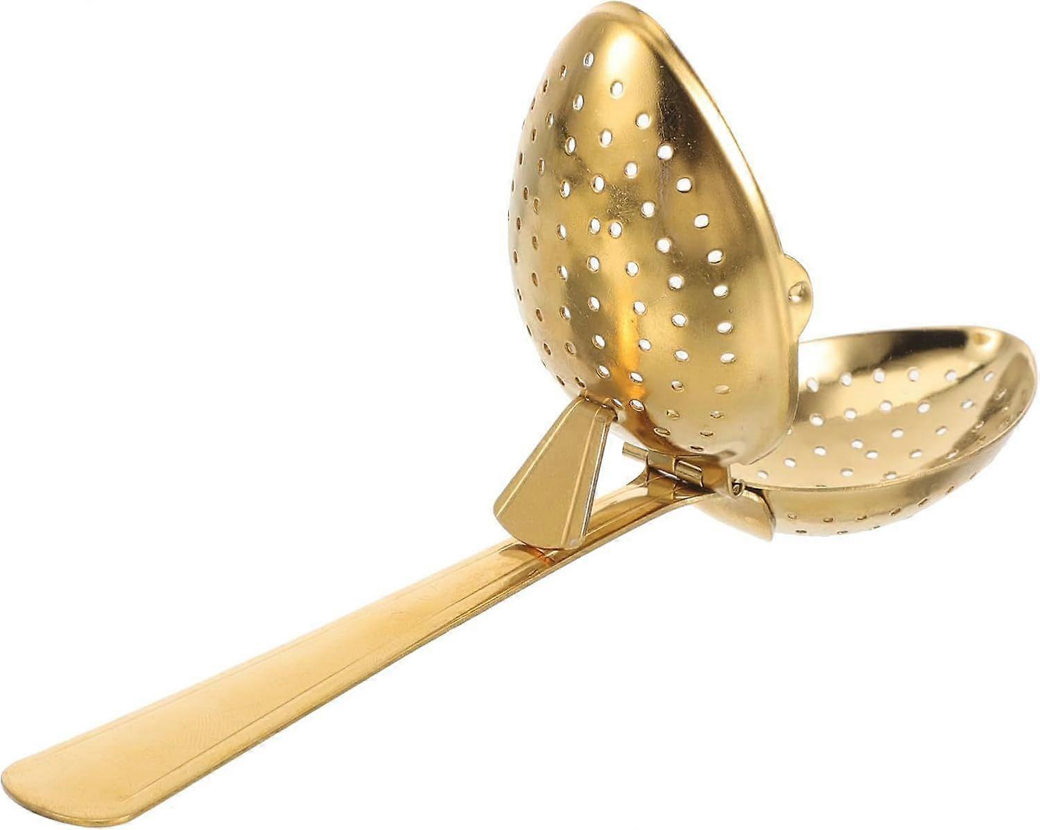 Steel function Reusable Strainer Brewing Infuser Filter Golden Handle