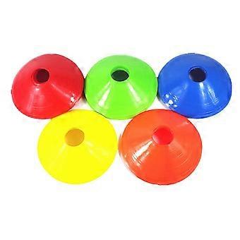 Ensemble de 30 cônes d'entraînement de football, couleurs assorties, empilables.
