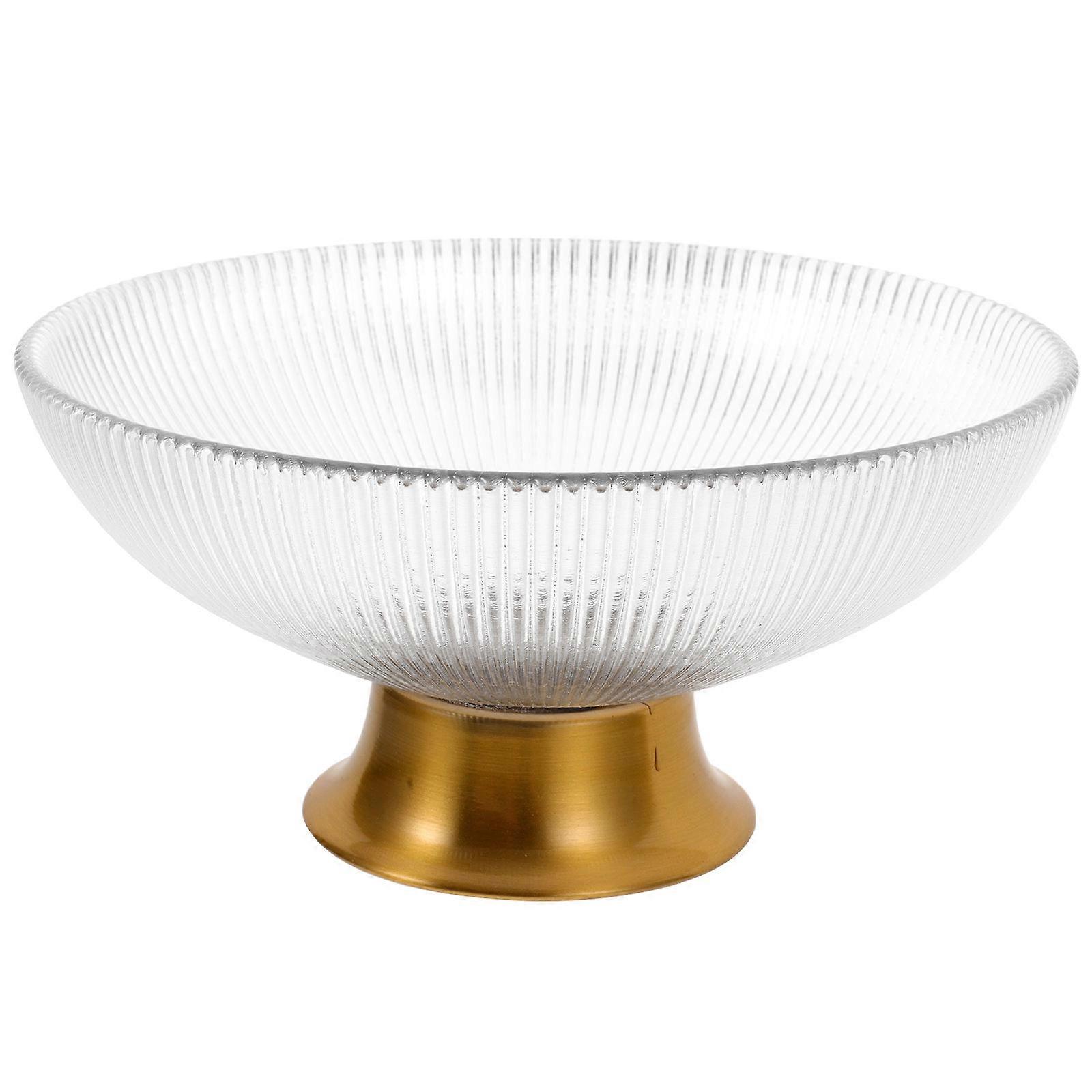 Striped Fruit Plate Appetizer Tray Elevated Serving Plate for Kitchen