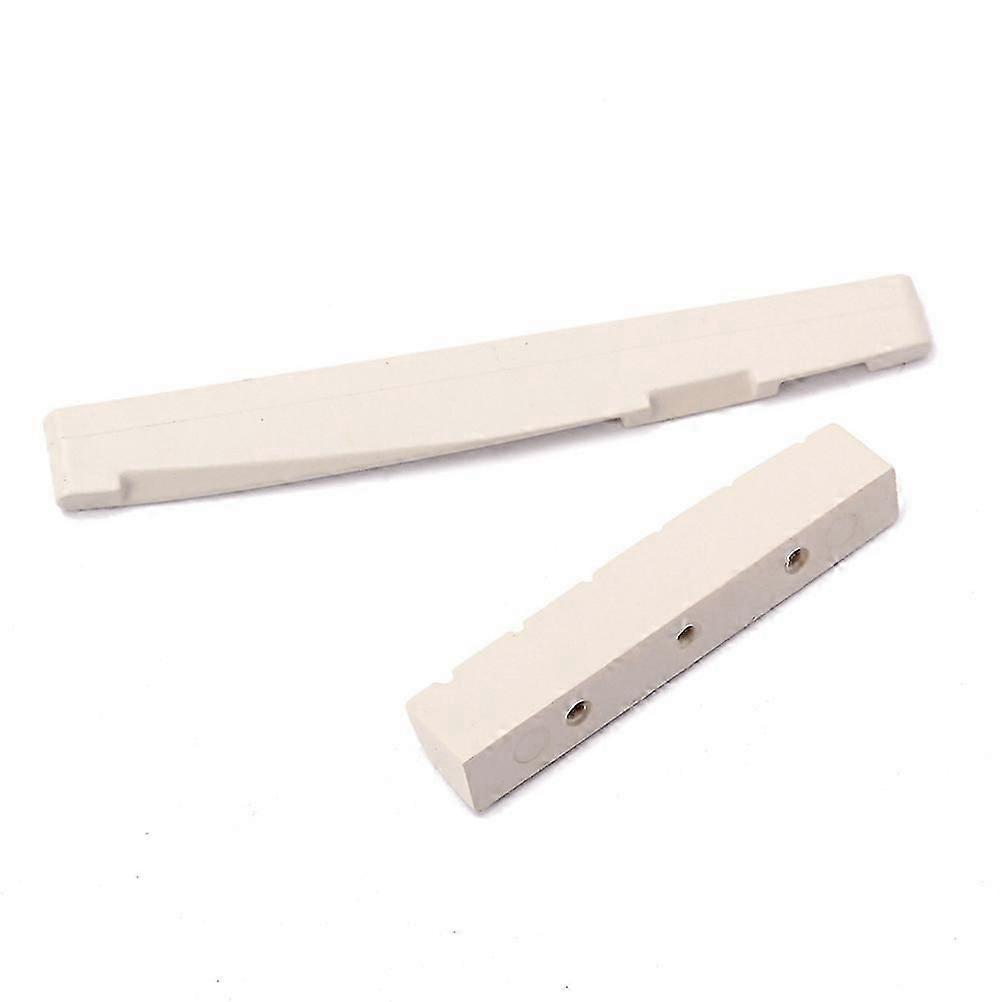 Classical Guitar Saddle Bone Replacement Set for Professional Use Compensated Bone Beige