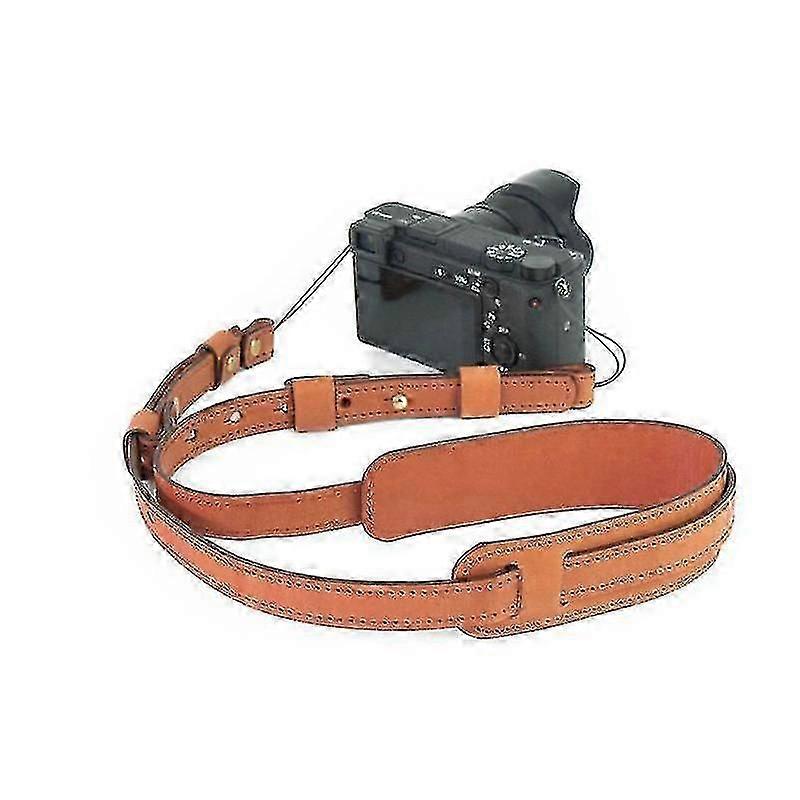 Leather Camera Neck Shoulder Strap Padded Compatible With Universal Camera  AK-26