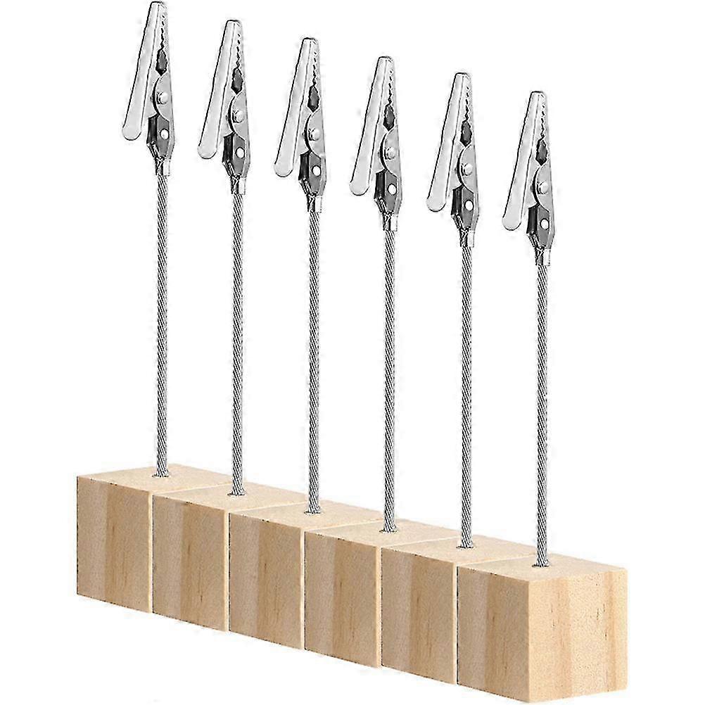 Khaki Card Clip Multi-Function Picture Holder with 6Pcs Desktop Message Clips