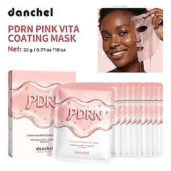 PDRN & Vitamin B12 Hydrating Firming Facial Sheet Mask, Daily Home Facial Treatment For Dull, Loose And Dehydrated Complexion,10Pcs