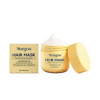 Coconut Oil Moisturizing Hair Masks, 2 Pieces, Deeply Nourish and Care for Dry and Frizzy Hair