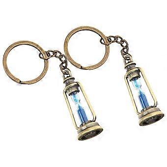 Goldene Schlüsselanhänger, Sanduhr-Schlüsselanhänger, 8er-Set
