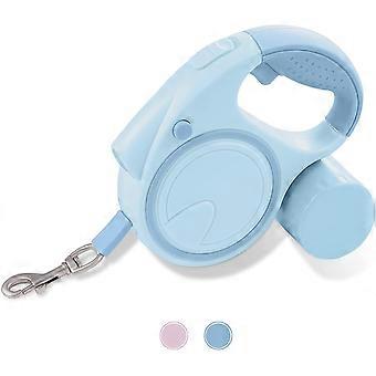 Retractable Dog Leash with LED Flashlight,16ft Heavy Duty Dog Leash for Small Medium Large Dogs, 360Tangle-Free Long Walking Dog Leash with Poop Bag D