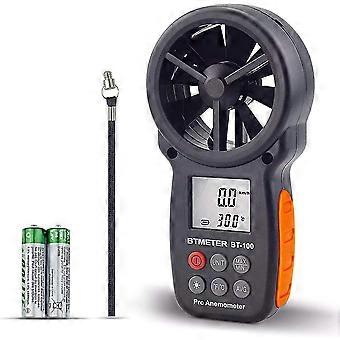 Bt-100 Digital Anemometer Lcd Wind Speed Meter Indicator Messen Temperatur geschwindigkeit mit max / min / avg für Drone Surfen
