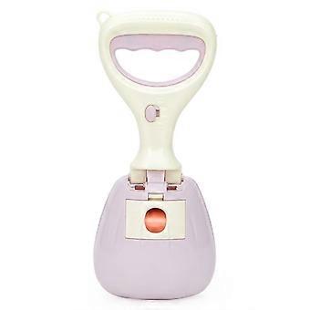 Portable Dog Pooper Scooper with Bag Storage Purple