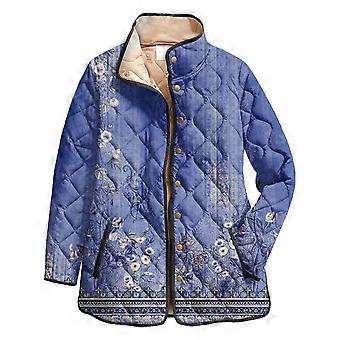 Women's Fashion Clothing: Lined Cotton Coats With Floral Digital Prints