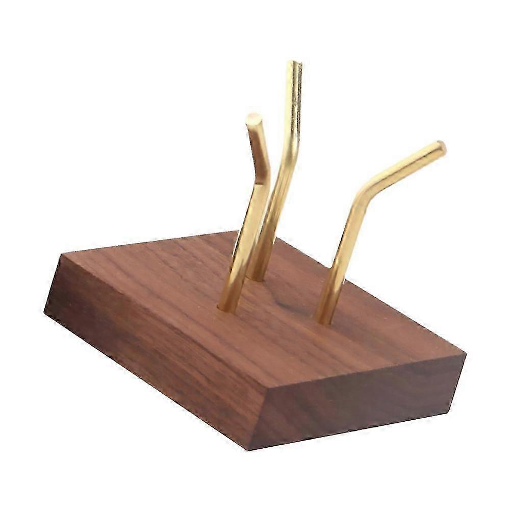 Crystal Display Rack, Copper Walnut Material, Gemstone Holder for Storage Use
