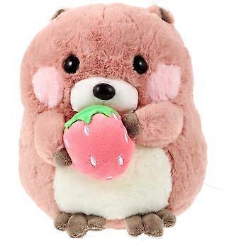 Soft Plush Bobac Doll for Kids Groundhogs Toy Pink